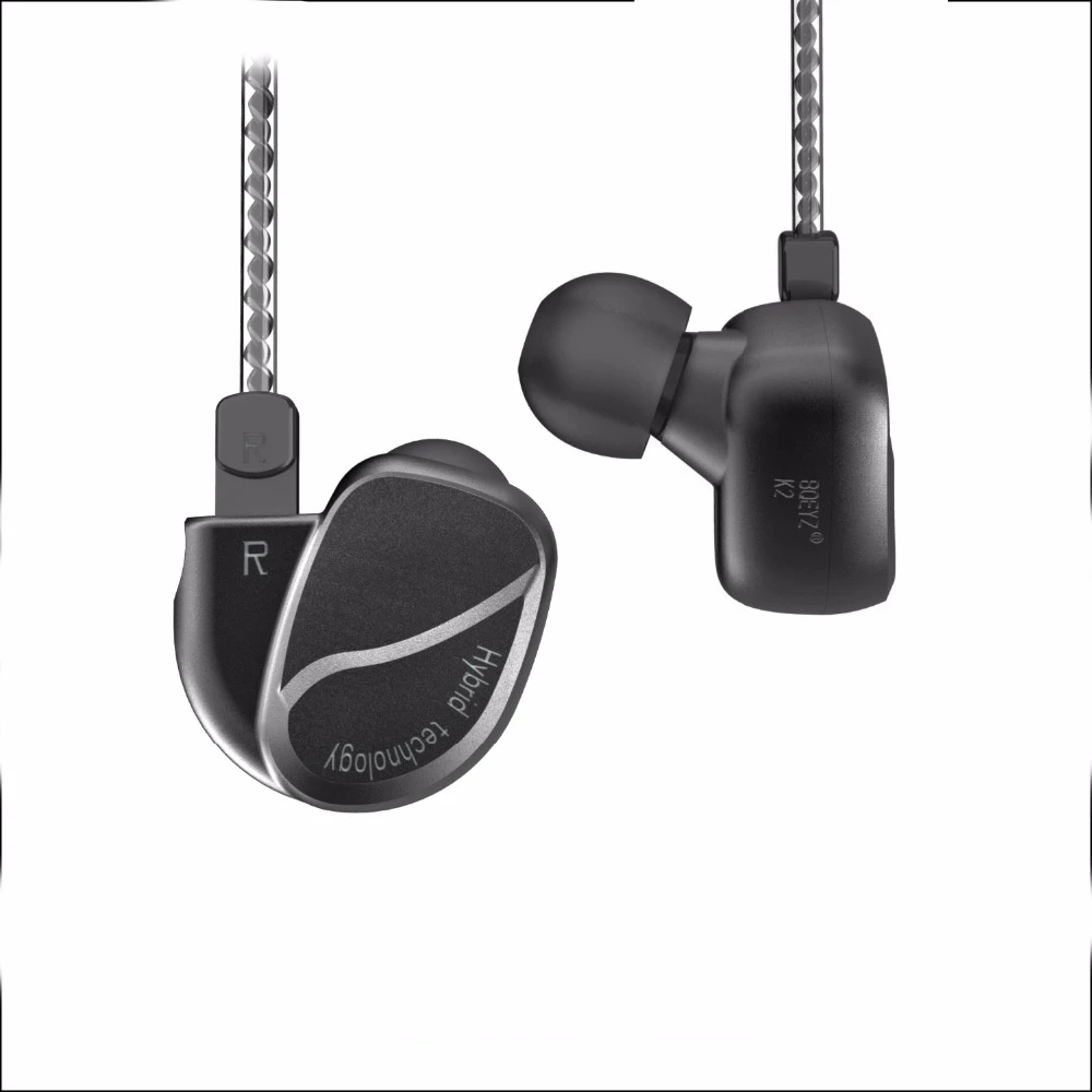 AK BQEYZ K2 2DD+ 2BA гибридные наушники-вкладыши Hi-Fi, наушники-вкладыши для занятий спортом, наушники-вкладыши, наушники-вкладыши, DJ монитор с 2Pin кабелем