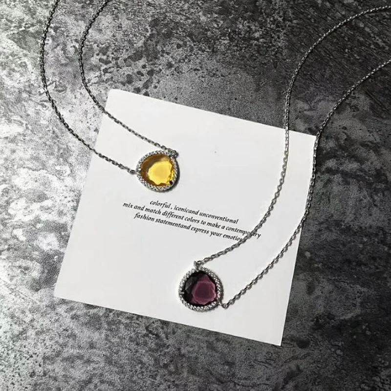 Ожерелье вечное до ключицы брендовые ювелирные изделия модное разноцветное