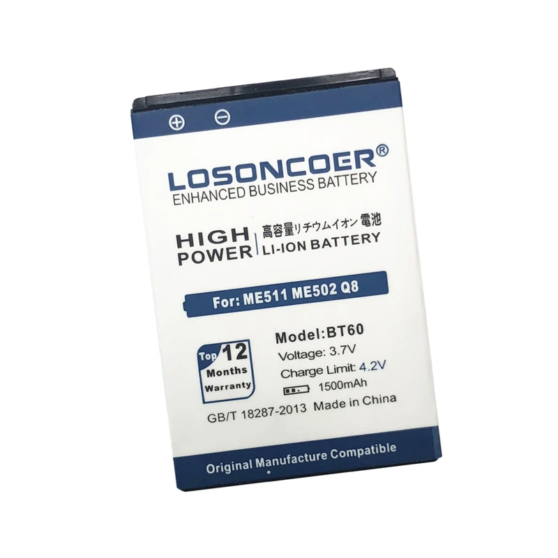 LOSONCOER 1500 мАч BT60 для Motorola A1210 A3000 ME511 ME502 Q8 V360 V361i V980 C975 E1000 A732 C168 W168 W208 W210