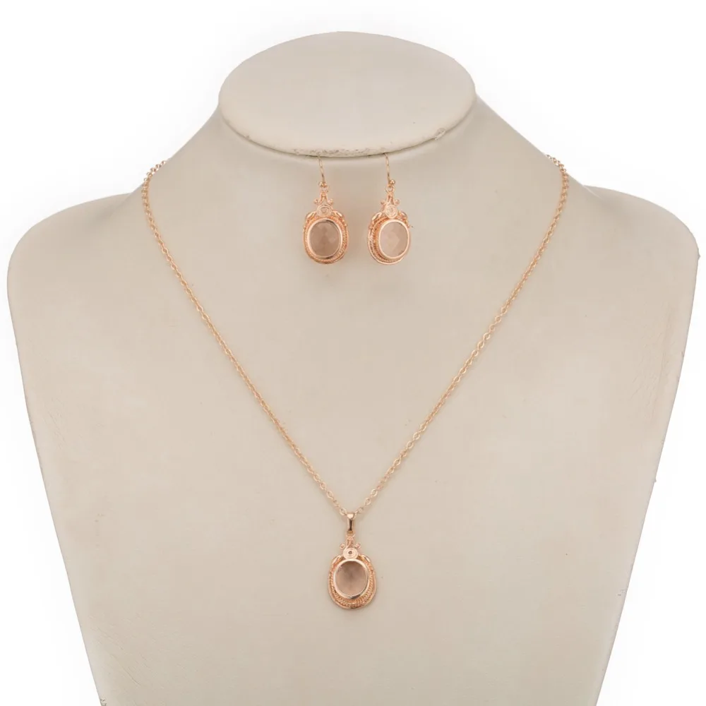 Новое прибытие мода роскошные серьги ожерелье свадебные аксессуары красный