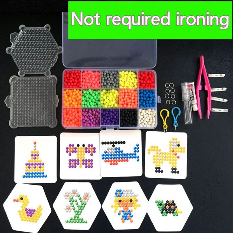 [Просто добавить воду] эпоха бусины 18 цветов наборы липкий Perler Beados наборное поле предохранитель бусины головоломки водные бусины Бонд Игрушка Головоломка