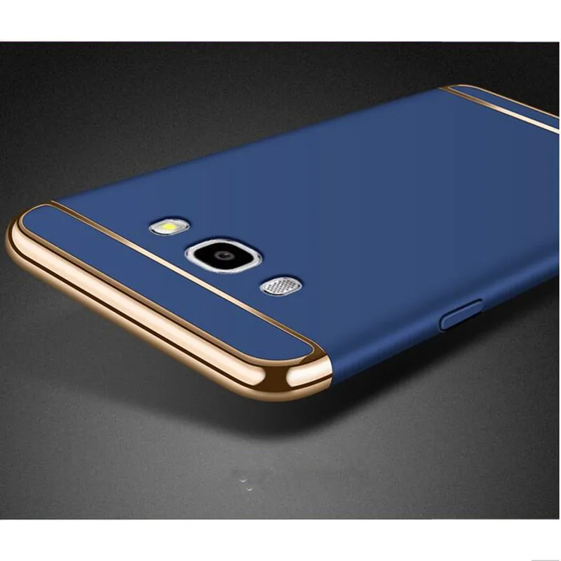 For Samsung Galaxy J5 J7 2015 Prime Case Luxury 3 in 1 Gold Plating Cover 2016 J710 Back Coque | Мобильные телефоны и