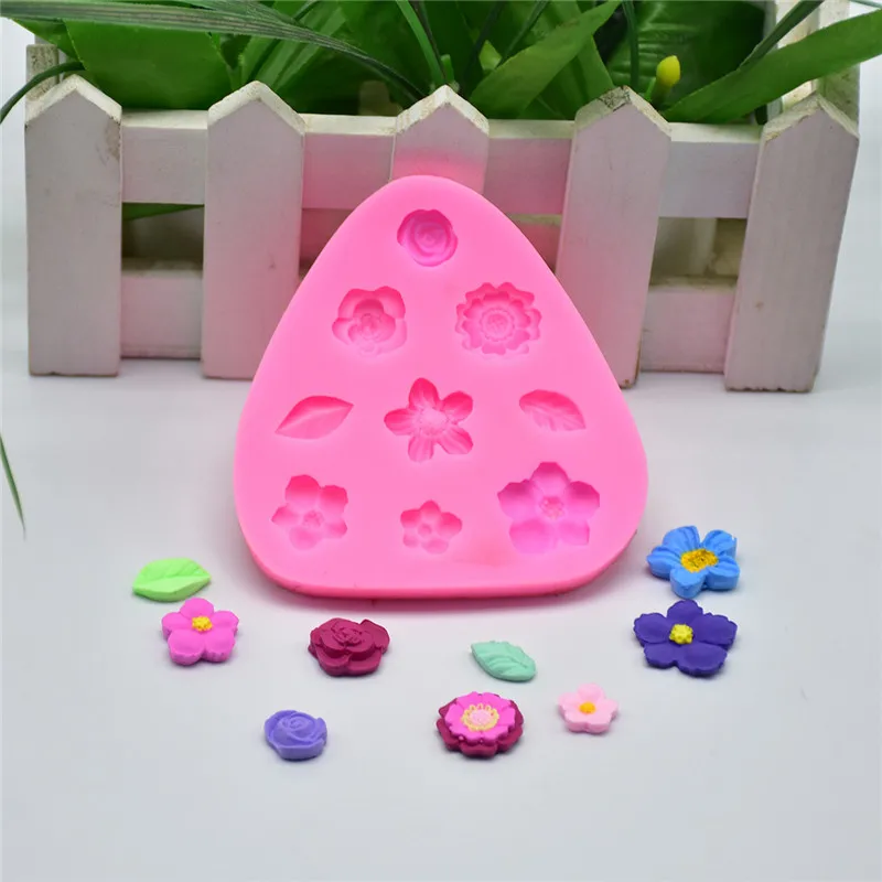 Мини платье с цветочным принтом Силиконовая Форма Fondant Mold торт декоративные