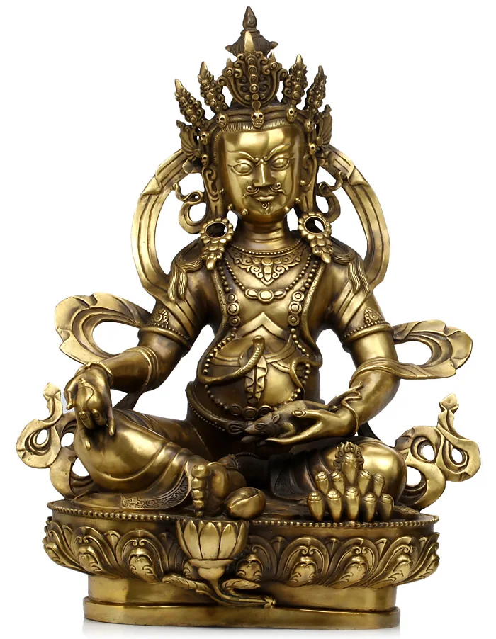 Бронзовая статуя меди бог богатства бронзовая украшения будды дома ремесел|craft