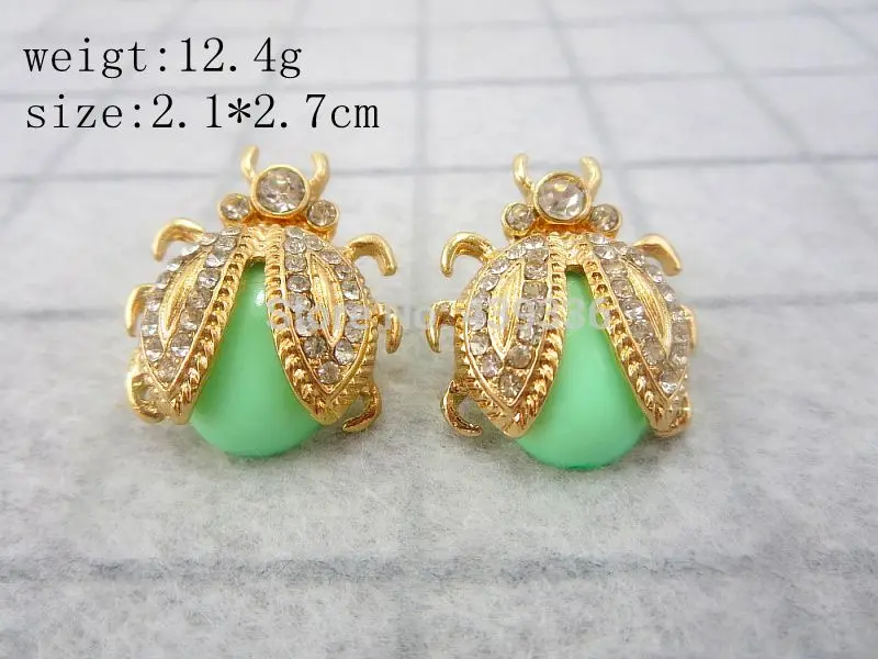 

Wholesale Mint Color Spider Earrings Stud Crystal Jewelry Earring