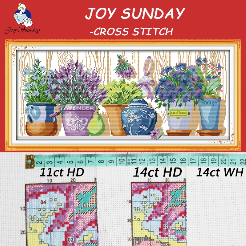 JOY SUNDAY рукоделие вышивка крестиком DIY DMC наборы для вышивки в комплекте несколько