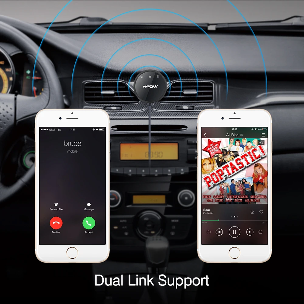 Mpow Streambot Wave Bluetooth 4 0 датчик жестов Hands Free приемник с шумоизолятором