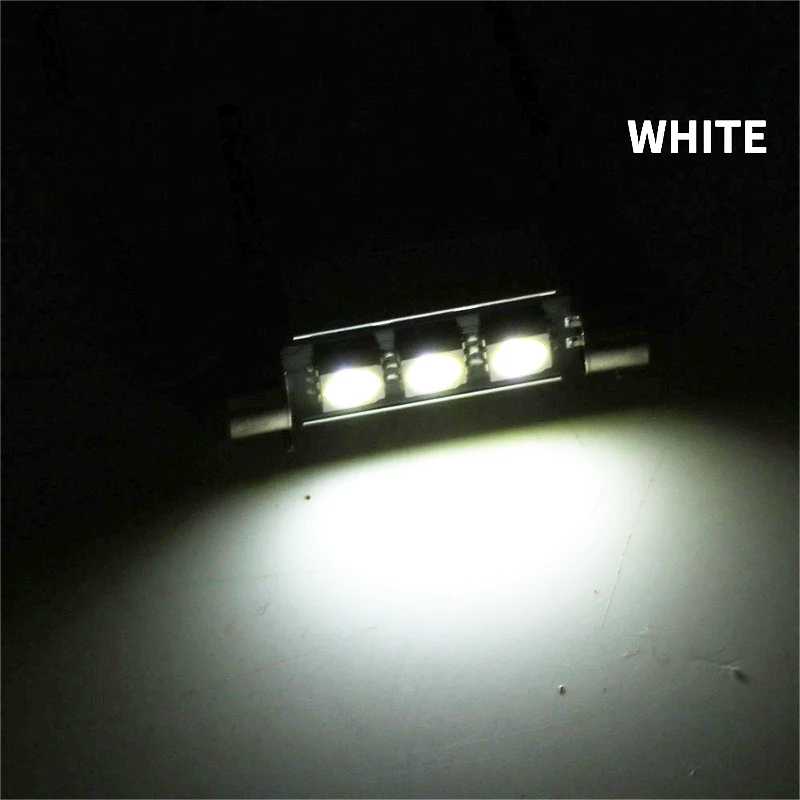 1х гирлянда светодиодная 31 мм 36 мм 39 мм 41 мм c5w 3 smd 5050 Led Can Bus автомобильный интерьерный купольный светильник гирлянда лампа для чтения Canbus без ошибок