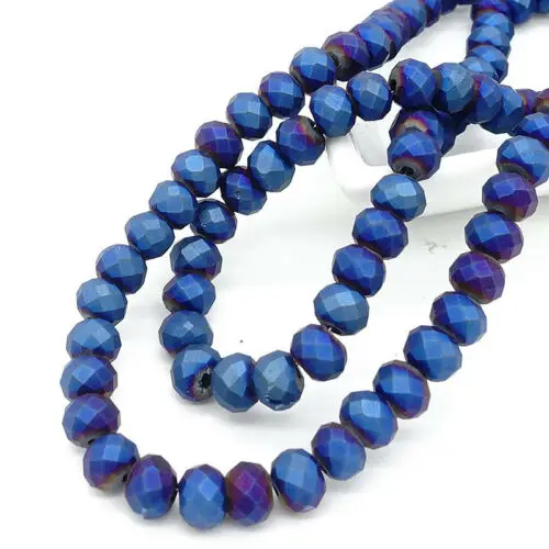 Компоненты светильник-Голубой матовый Кристалл чешские бусины Rondelle биконус