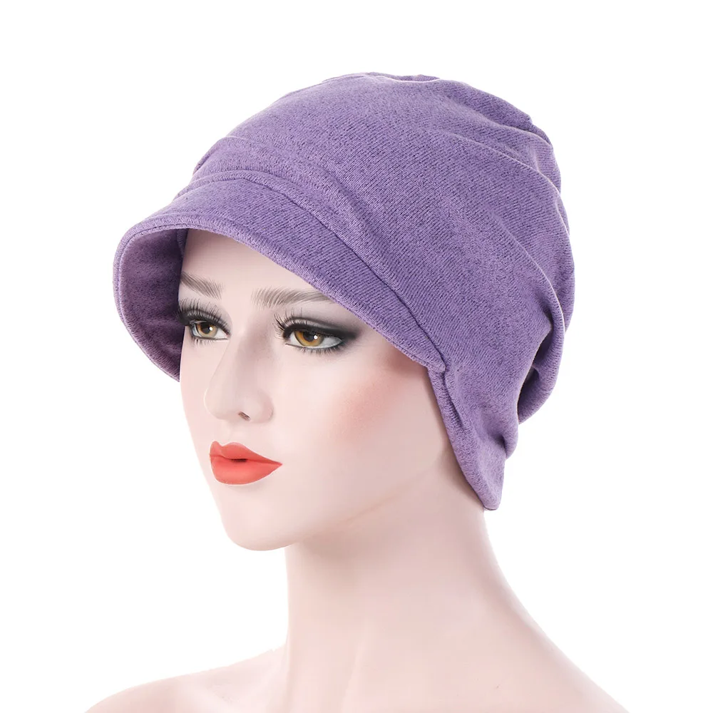 Light Purple Cap Унисекс шапка на осень зиму шапочка вязаная бини однотонные Цвет хип-хоп мягкая Шапка-бини, chapeu feminino мужские и женские бейсбольные кепки сомбреро mujer тюрбан - Цвет: Light Purple Cap