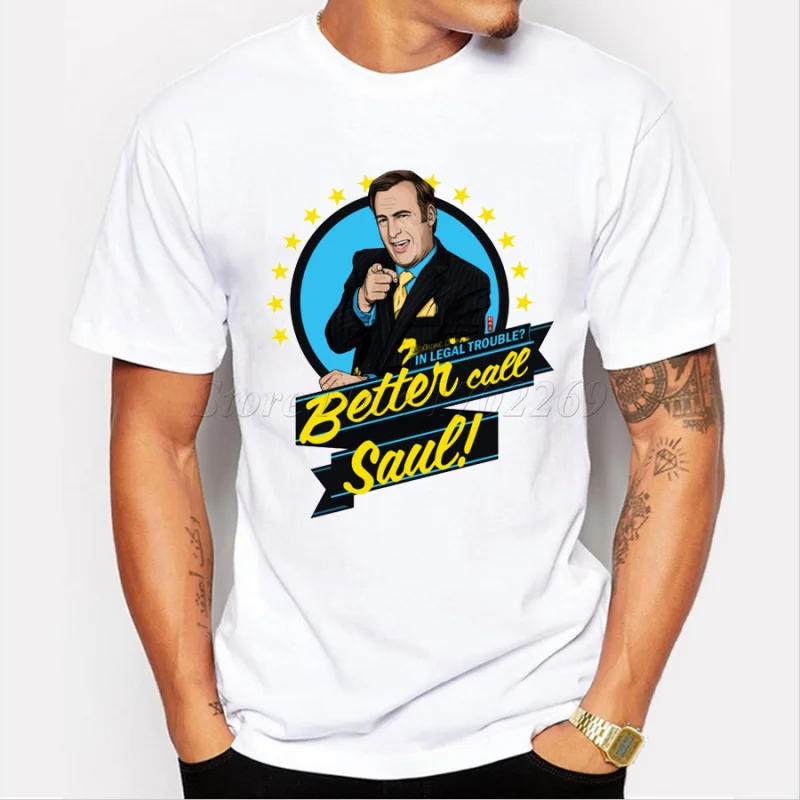 Футболка Better Call Saul мужская с мультяшным принтом во все тяжкие модная