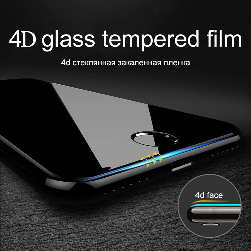 Baixin закаленное стекло для iPhone X 7 8 plus защита экрана 4D полное покрытие изогнутые