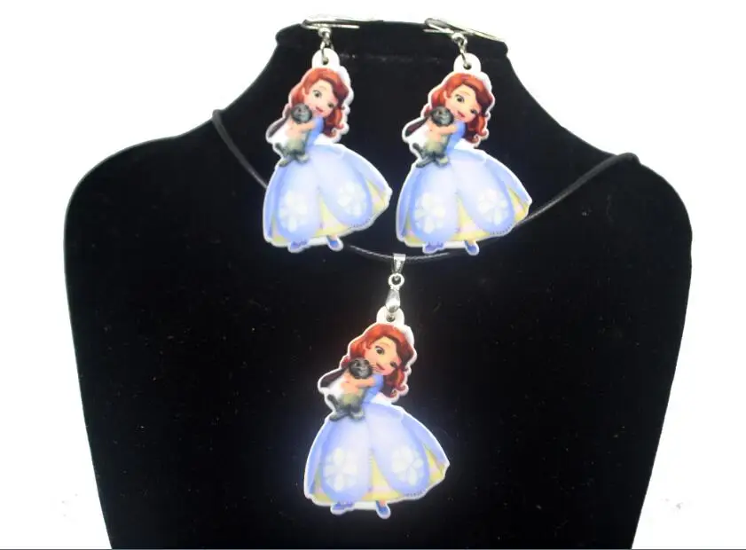 Комплект из колье и серёг с мультяшным принтом|necklace earrings jewelry set|fashion setjewelry sets |
