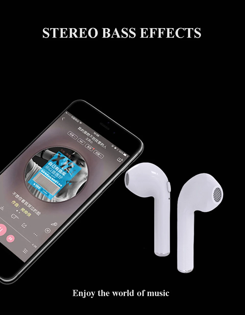 Беспроводные bluetooth-наушники NO-Border i7 i7s TWS, мини музыкальный наушник, гарнитура, спортивные наушники с микрофоном для водителя ТЕЛЕФОНА