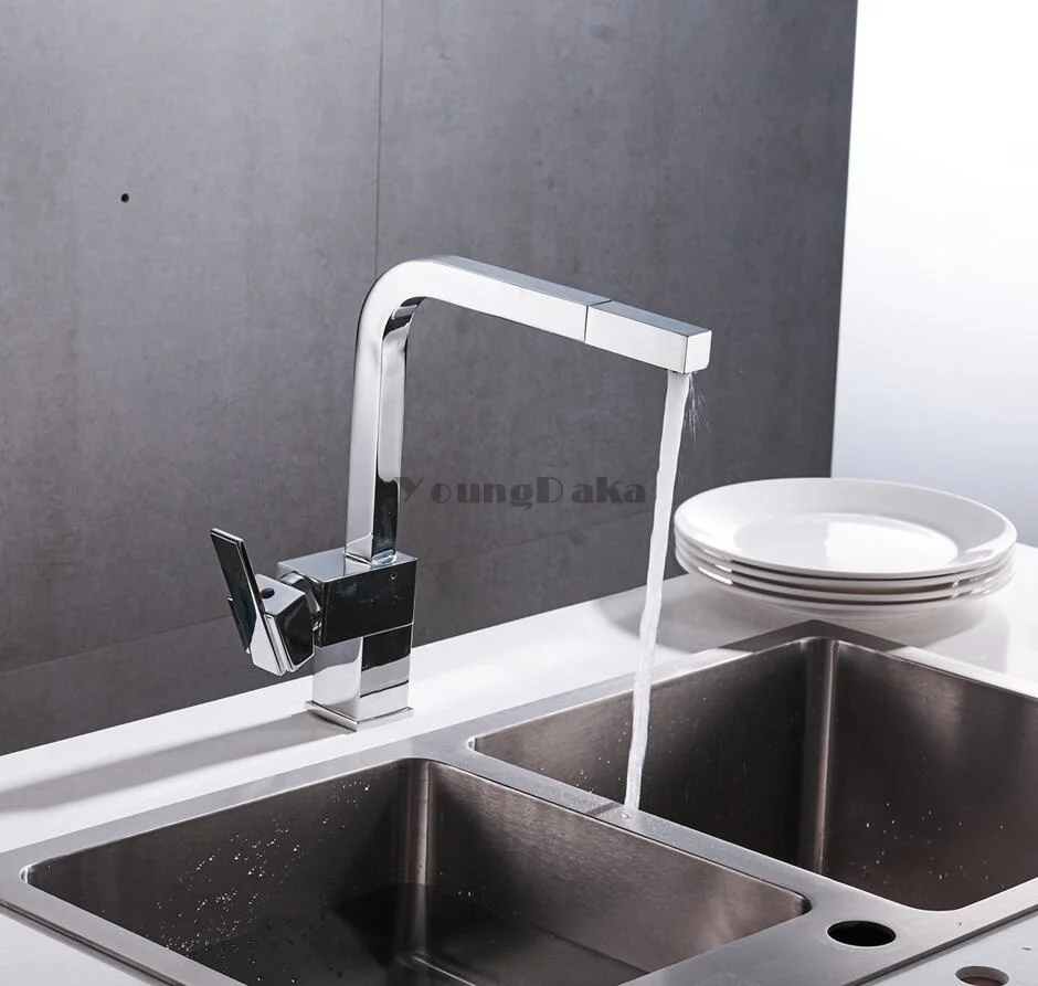 Новое поступление 2018 года Хромированный смеситель для кухонной раковины оптом и