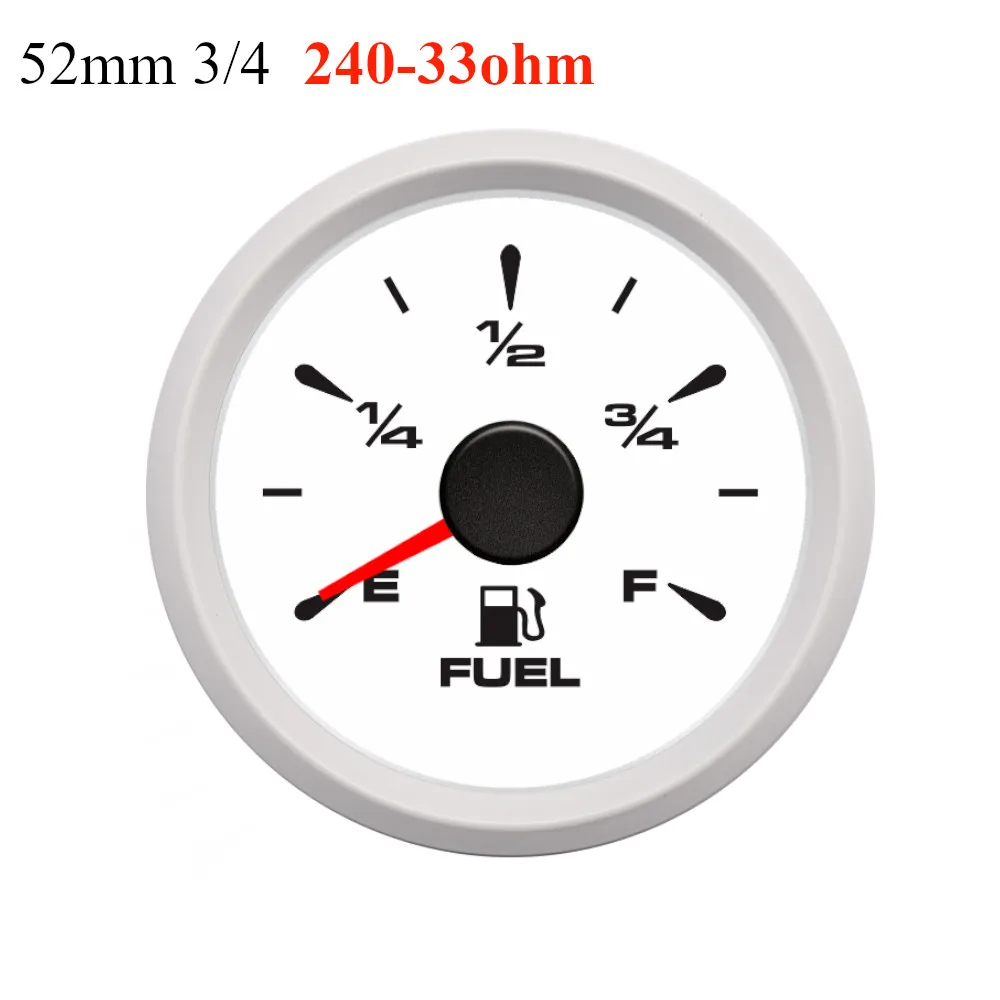 White White 3-4 52 мм Указатель уровня топлива цифровой топливный расходомер 240-33ohm E-F автомобиля лодка датчик уровня масла для авто мотоцикла яхты подходит 12 в 24 В - Цвет: White White 3-4