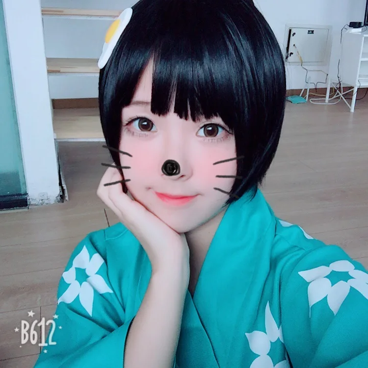 [Фото] + яйцо Pin парик Аниме Bakemonogatari Araragi Tsukihi летнее кимоно Маскарадная мантия на