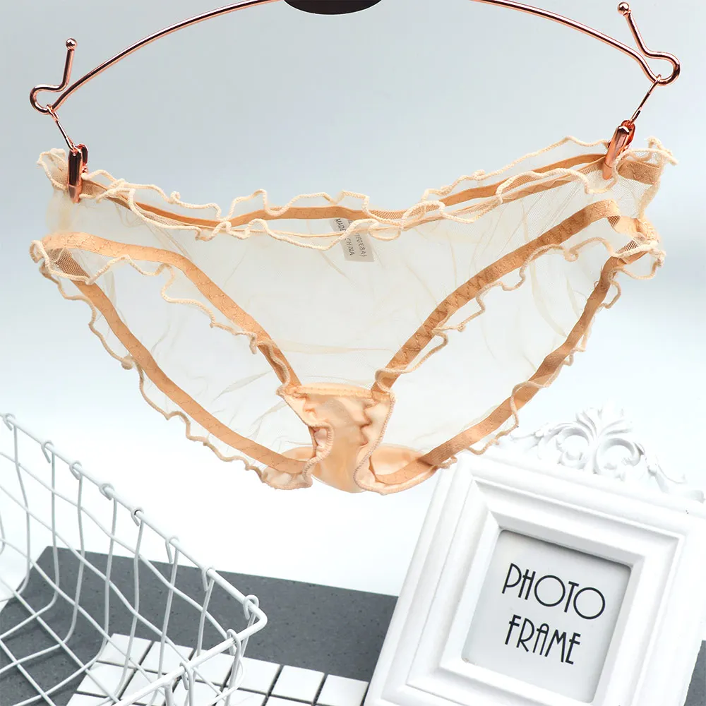 nude Горячая Распродажа, женские сексуальные трусики, кружевные стринги, ультра-тонкие, сетчатые, прозрачные, сексуальные, Bragas Mujer, женские мягкие трусы, трусики, нижнее белье - Цвет: nude