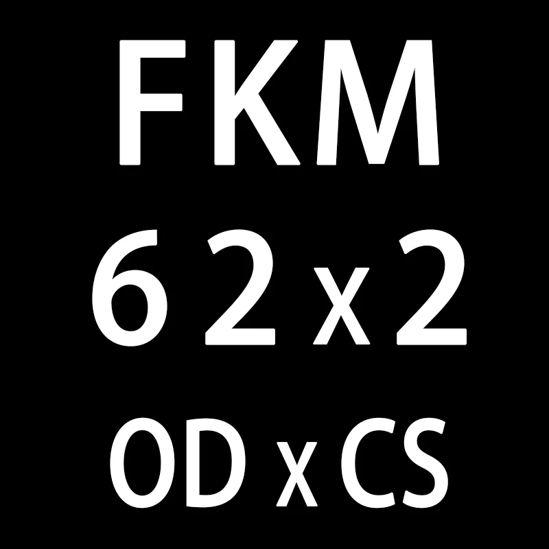 1 шт. фторкаучук Кольцо черное FKM уплотнительное кольцо уплотнение OD52/54/55/56/58/60/62/65/68*2 мм толщина уплотнительное кольцо уплотнительные прокладки масляная уплотнительная шайба - Цвет: OD62mm