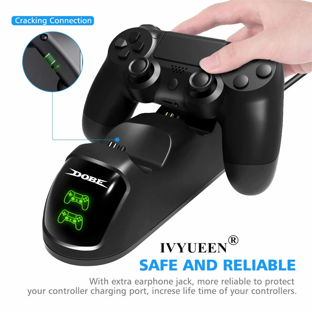 IVYUEEN для Игровые приставки 4 PS4 Pro Slim контроллер USB быстрая зарядка док-станция