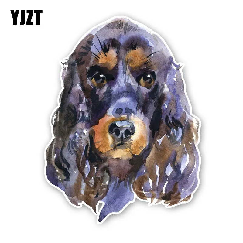 

YJZT 10.1CM*13.2CM Fashion Cartoon Dog PVC Decal Car Sticker 12-300396