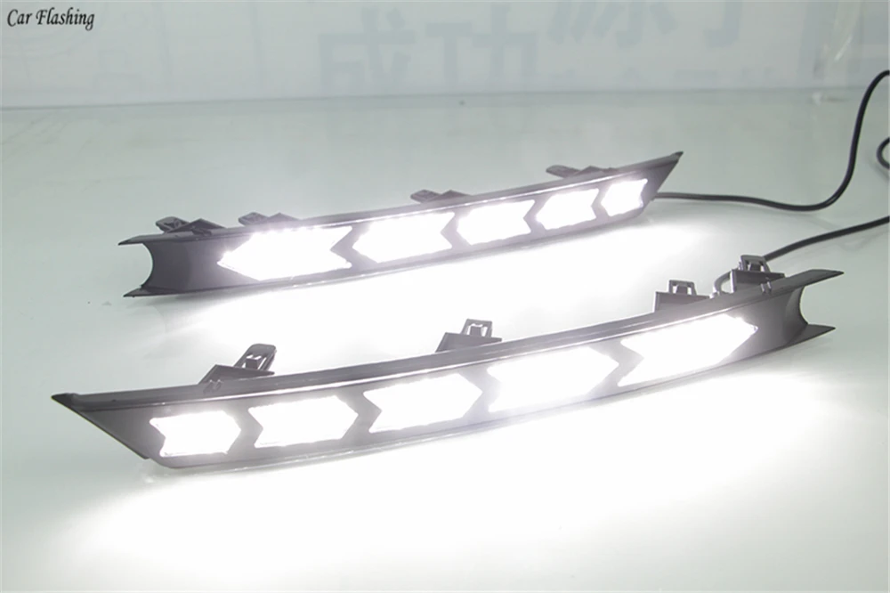 1 комплект 12V для Mazda CX5 CX 5 2017 2018 219 2020 светодиодный DRL Дневной светильник с желтым