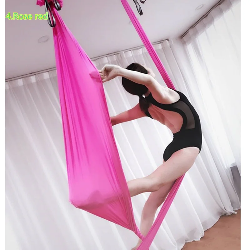 Prior Fitness 5 Meters Yoga Hammock Fabric Anti Gravity Yoga Accessories Aerial Swing Traction Device Fitness