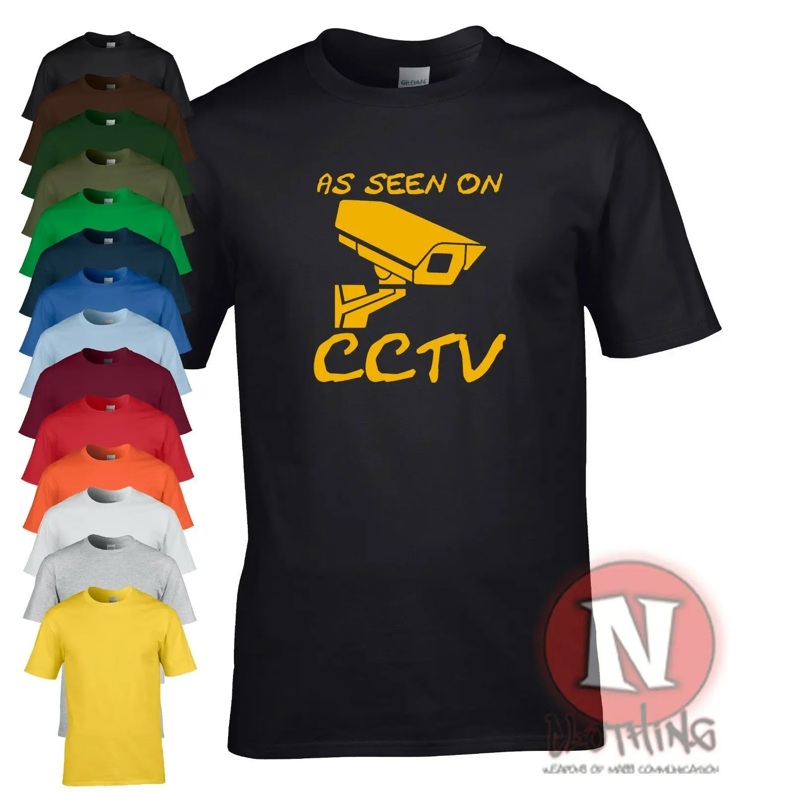 Как видно на CCTV футболка немного смешной Бэнкси стрит-Арт Цитата | Мужская одежда