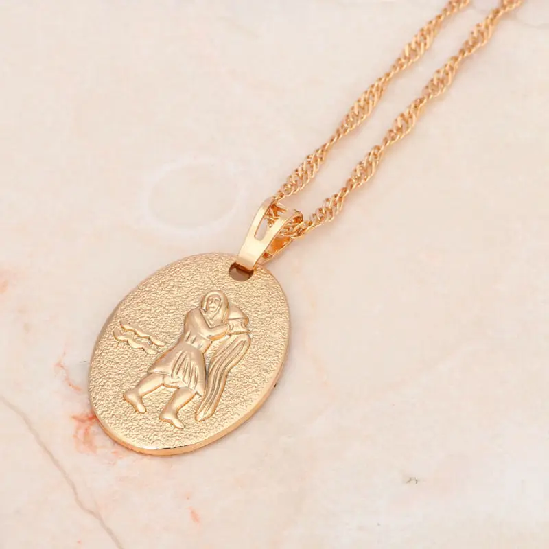 Unique 12 Constellation Aquarius design Top Quality gold tone Fashion Jewelry Necklace &amp Pendants LN541 | Украшения и