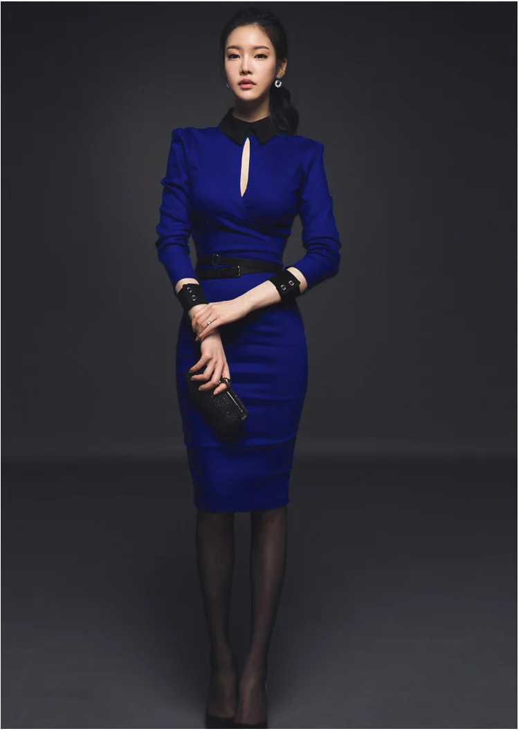 Женское облегающее платье миди с длинным рукавом офисное ажурное