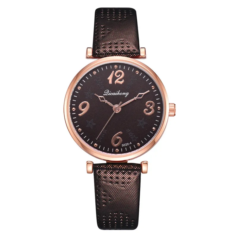 

Fashion Women Watches New Big Digital Trend Luxury Ladies Watch Simple Star Dial Belt Quartz Women Watch Clock reloj mujer /C