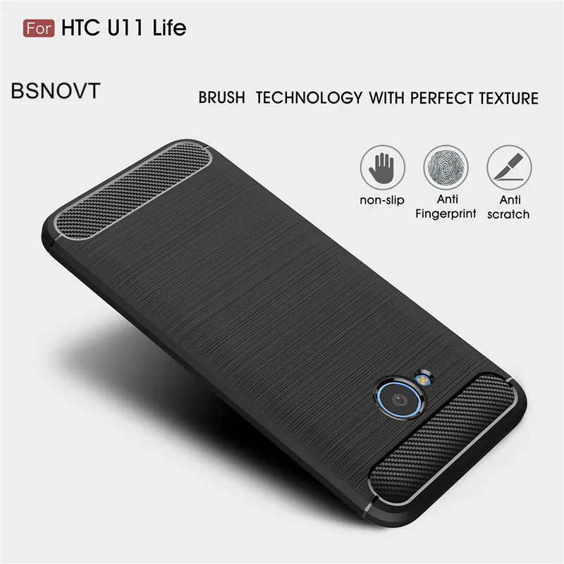 BSNOVT чехол для HTC U11 Life противоударный силиконовый матовый телефона Case Phone Funda Shell 5