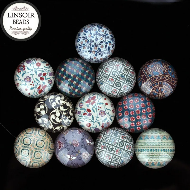 Круглый стеклянный кабошон с фото из горного хрусталя 20 шт. 10/12/14/18/20/25/30/35 мм