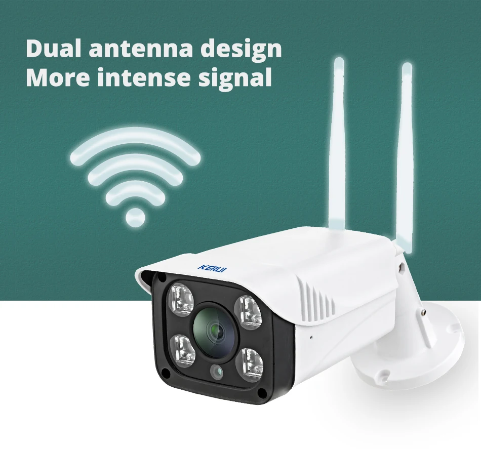 KERUI смарт-камера с Wi-Fi IP CCTV Беспроводная P2P камера безопасности Открытый IP66 водонепроницаемый SD карта хранения Ночной монитор для зрения