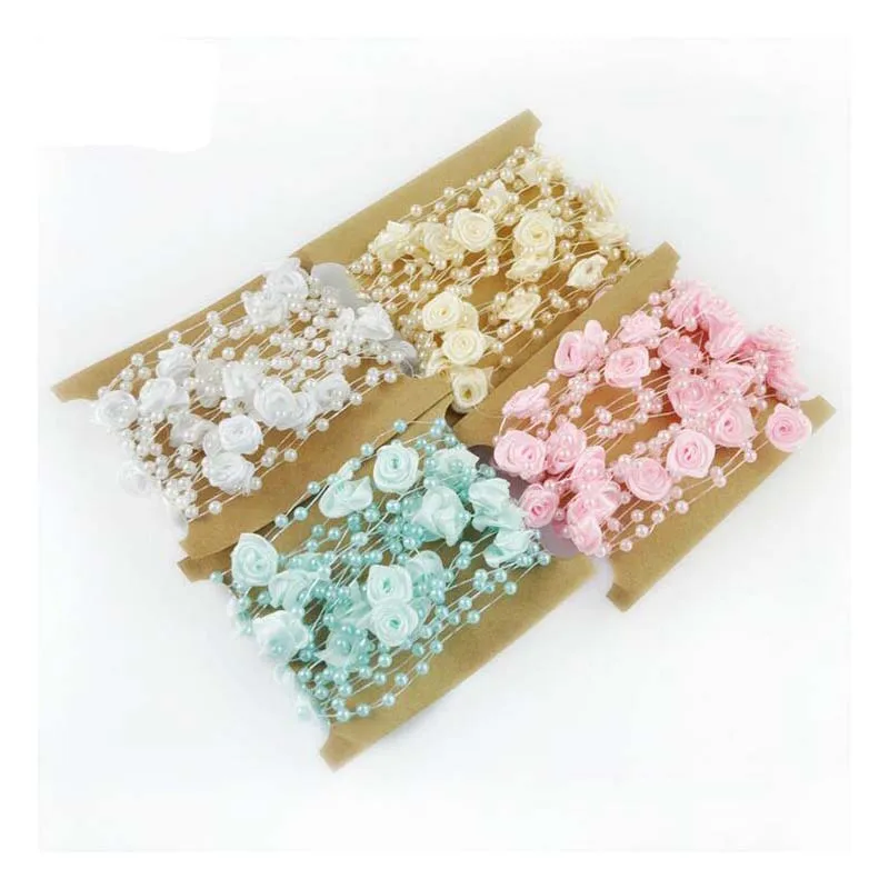 1 м Искусственные розы цветок пэчворк пластиковые жемчужные бусины рыболовная