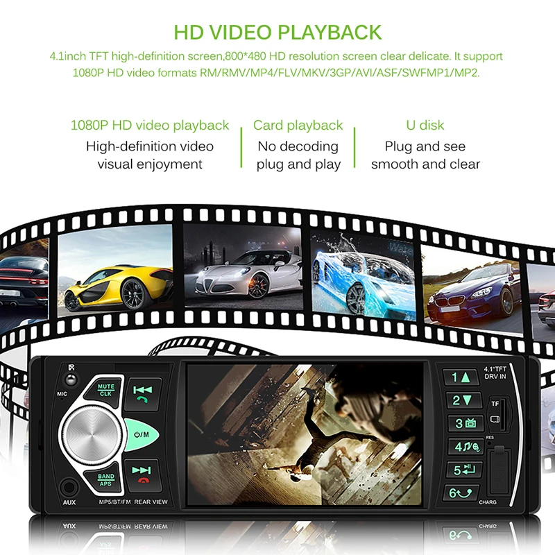 Автомагнитола Onever 12 В Bluetooth 1 din|Автомобильные радиоприемники| |