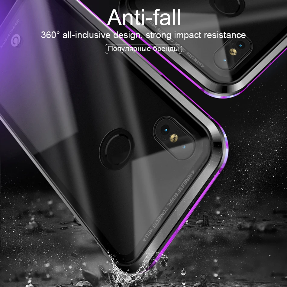 Marjay для Xiaomi Mi 8 Дело Магнитный Адсорбция металлический бампер Coque ультра тонкий