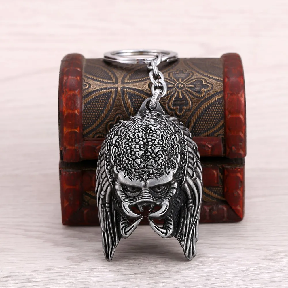 J store Горячая фильм инопланетянин маска хищника металлический брелок для фанов для мужчин и женщин автомобиль chaviro золото серебро брелок фильм сувенир