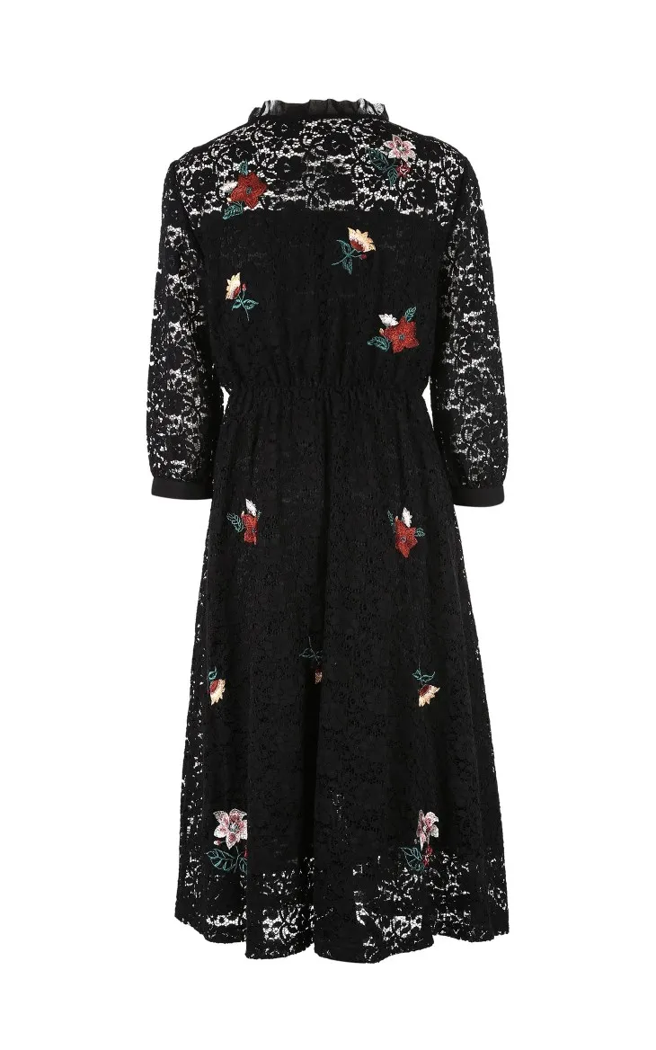 Vero Moda кружевное платье с вышивкой и 3/4 рукавами Вечерние платья | 31837C501
