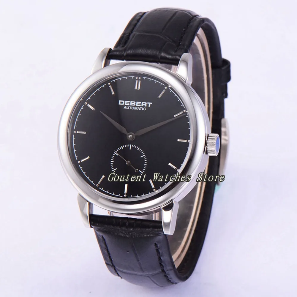 40 мм deberg Чайка 1731 SS. Кожаный сапфировое стекло автоматические мужские