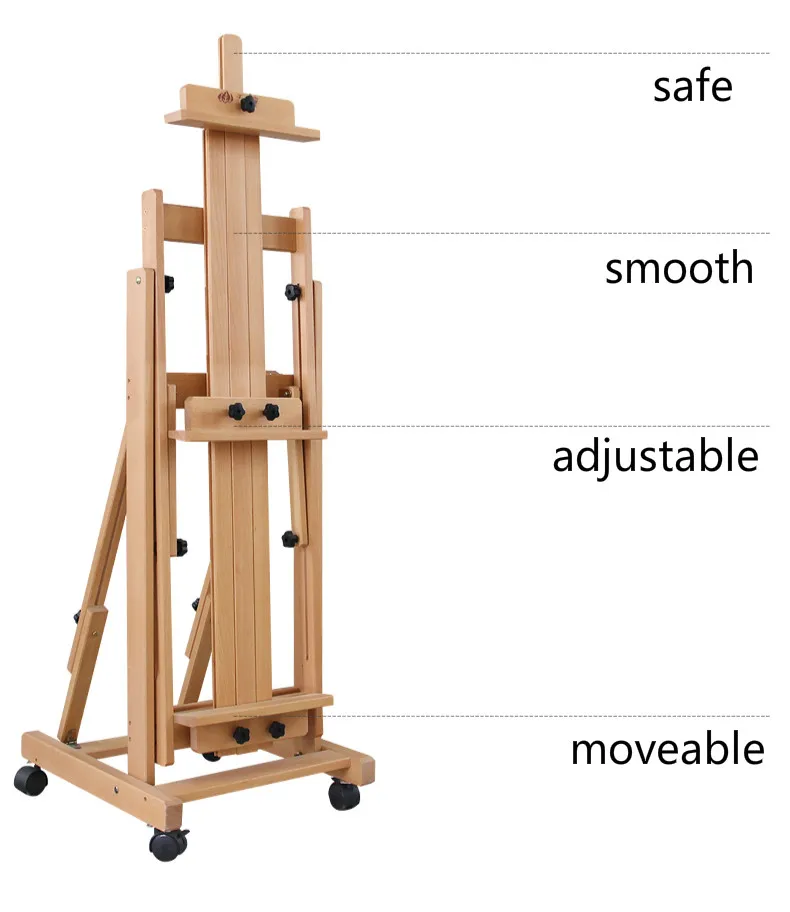 Multipurpose Easel Caballete De Pintura Oil Paint Easel Stand Folding Wooden Easel Stand for Painting Art Supplies for Artist