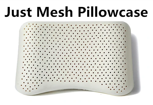 Mesh Pillowcase Фиолетовый Латекс 57x37 вентилируемые Таиланд чистый натуральный латекс Подушка вогнутая анти-жесткая мягкая Ортопедическая подушка позвонки забота о здоровье - Цвет: Mesh Pillowcase