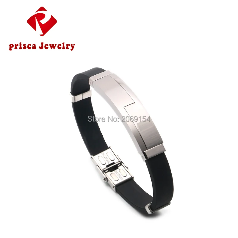 Мужской браслет из нержавеющей стали силиконовые ювелирные изделия амулеты