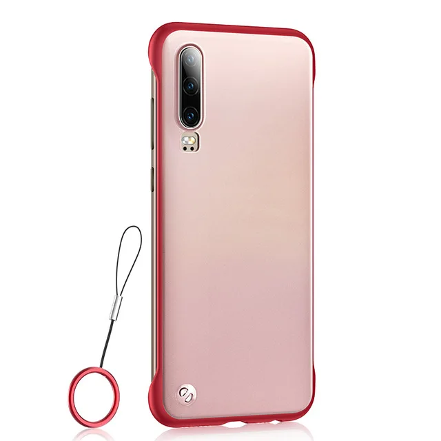 Red Для huawei P30 Pro Чехол безрамный Матовый Прозрачный чехол для P30 чехол силиконовый защитный бампер для huawei P20 Pro Lite чехол s - Цвет: Red