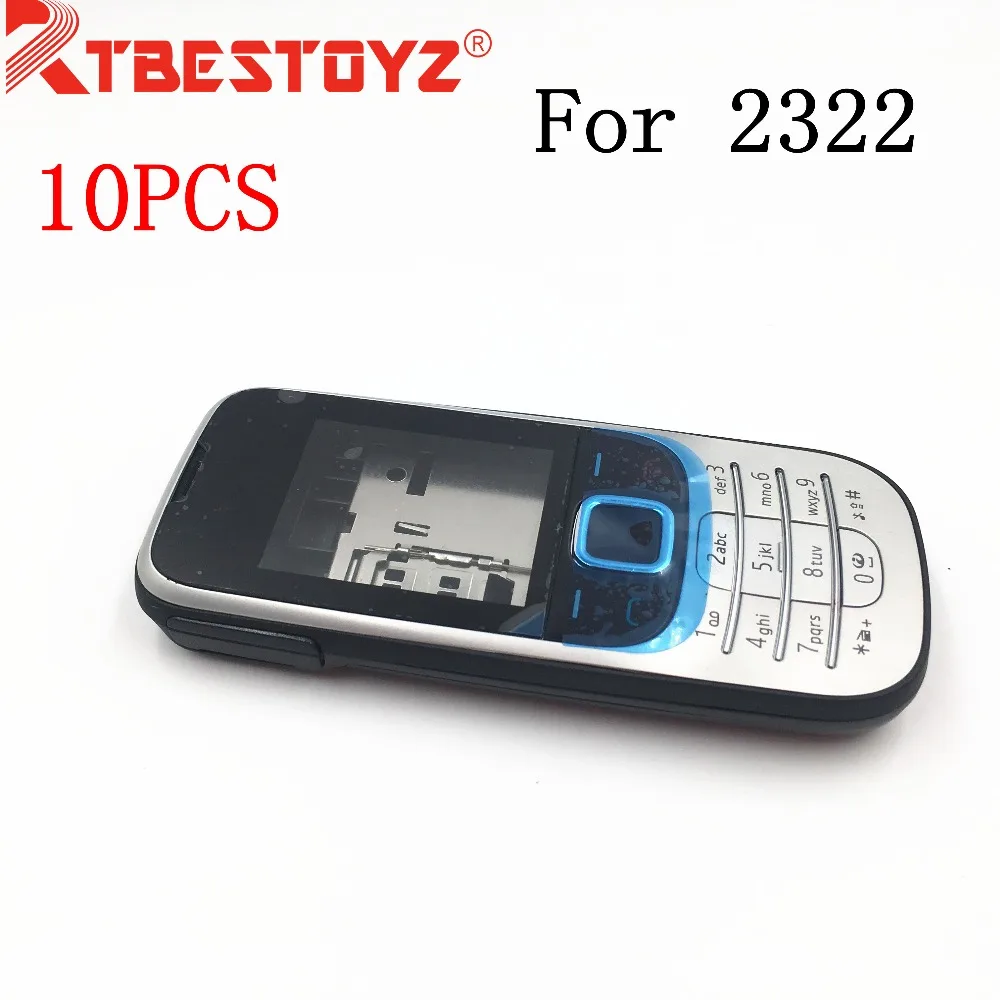 

10Pcs/Lot New Battery Back Cover Housing For Nokia 2322 Housing Cover Door Frame + Battery Back cover+Keypad+Logo