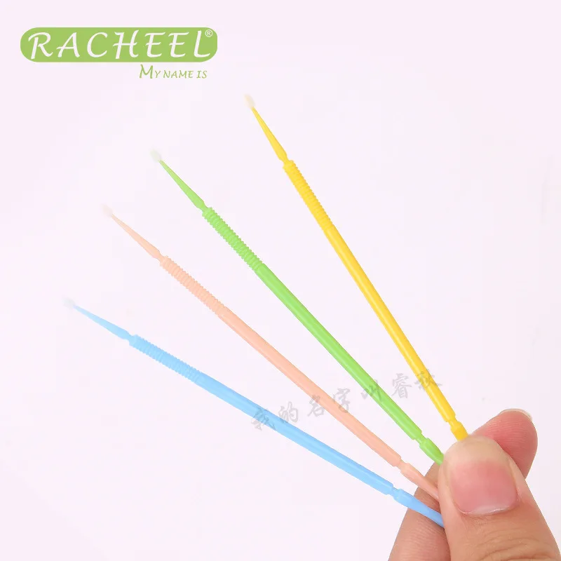 400 шт Микро Кисти для макияжа кисти наращивания ресниц палочки без ворса круглая