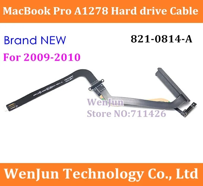 

2PCS/LOT Free Shipping New for MacBook Pro A1278 Hard drive Cable 821-0814-A MB990 MB991 / MC374 MC375 2009 2010 Year