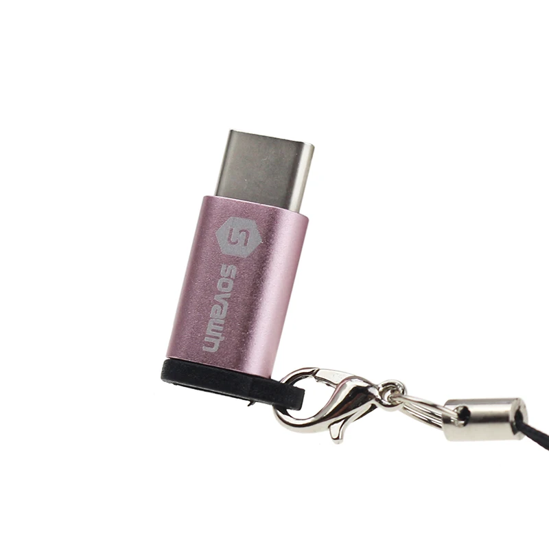 Sovawin алюминиевый Micro usb type-C адаптер OTG Синхронизация данных зарядное устройство type C разъем с брелоком для Macbook для Xiaomi