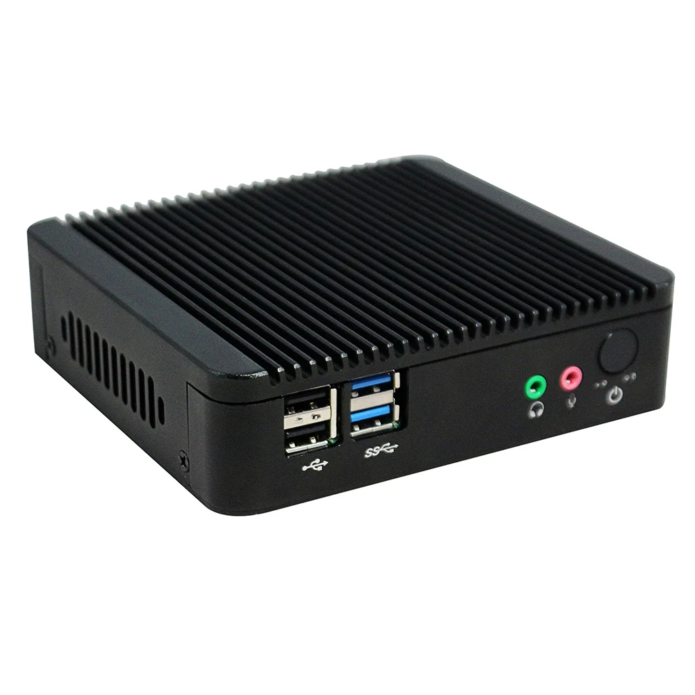 Причастником N7 чистый алюминиевый безвентиляторный Nano itx J1900 дешевый мини ПК для офиса
