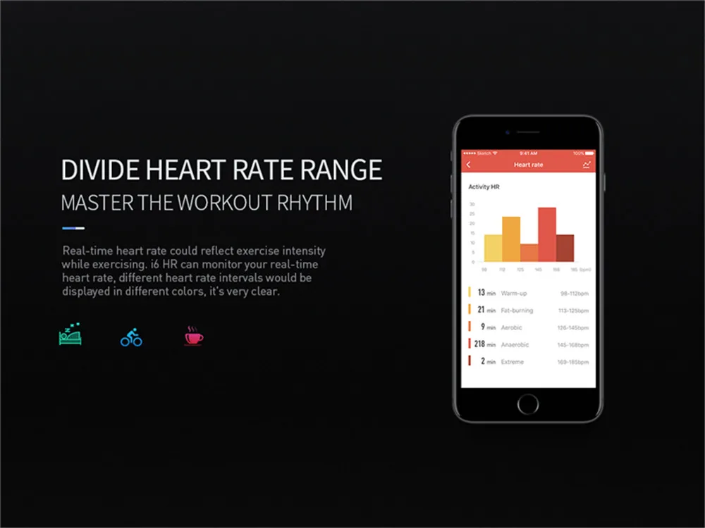 IWOWNfit IWOWN I6 HR C смарт-браслет часы кровяное давление монитор сердечного ритма Смарт-браслет для мужчин и женщин спортивный фитнес-трекер